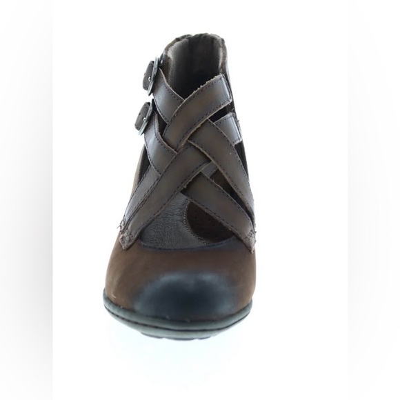 Earth Amber Soft Buck Womens Brown Leather Ankle & Booties Boots - Picture 3 of 7